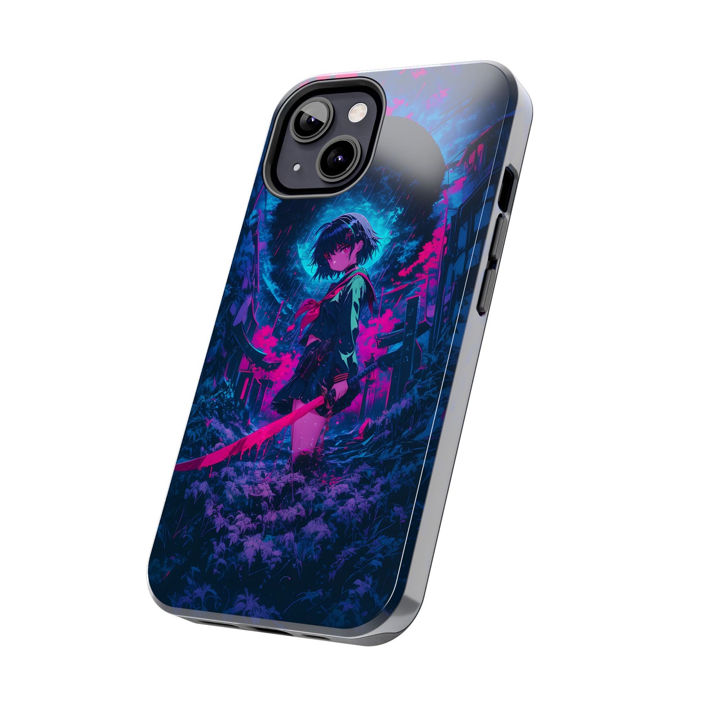 Neon Samurai Girl Phone Case