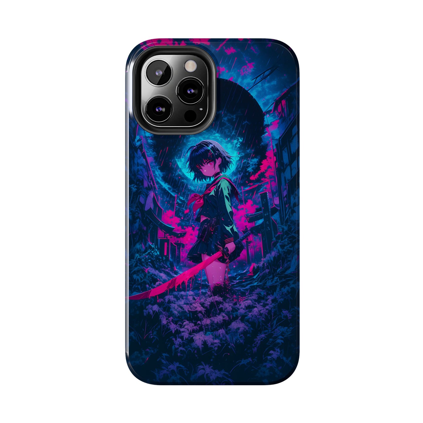 Neon Samurai Girl Phone Case