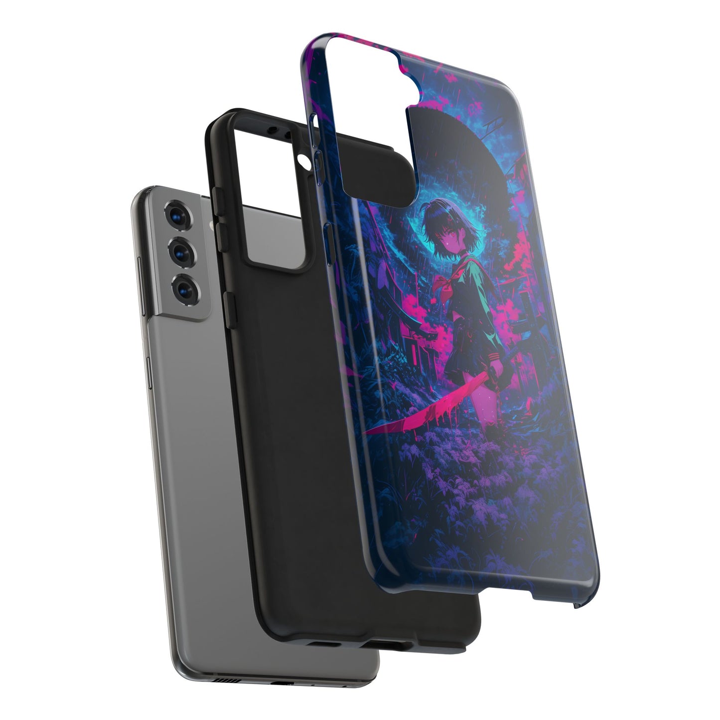 Neon Samurai Girl Phone Case