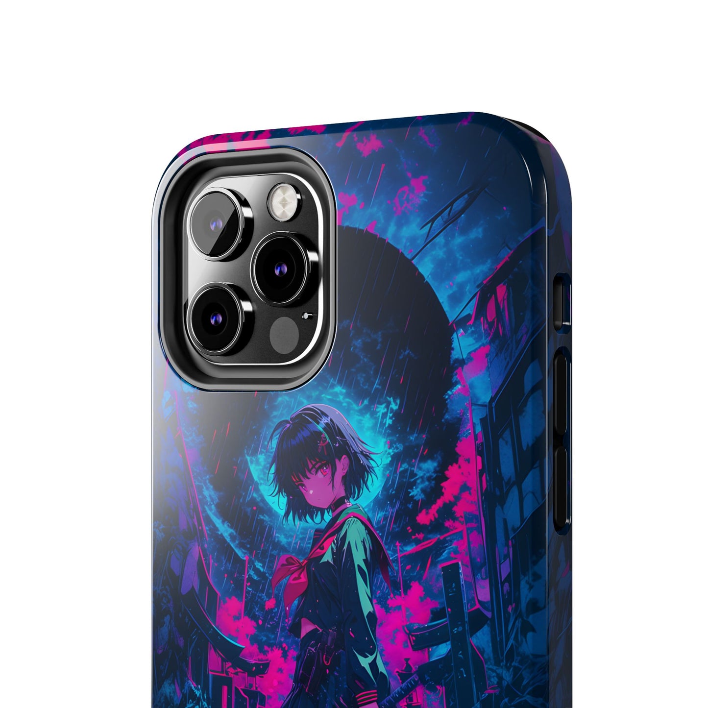 Neon Samurai Girl Phone Case