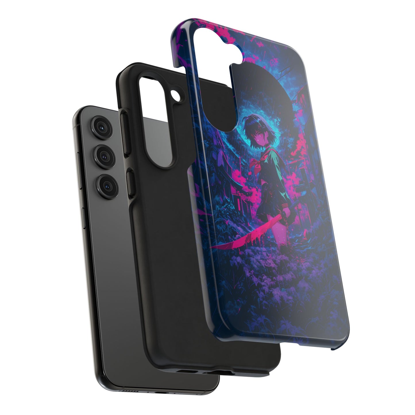 Neon Samurai Girl Phone Case