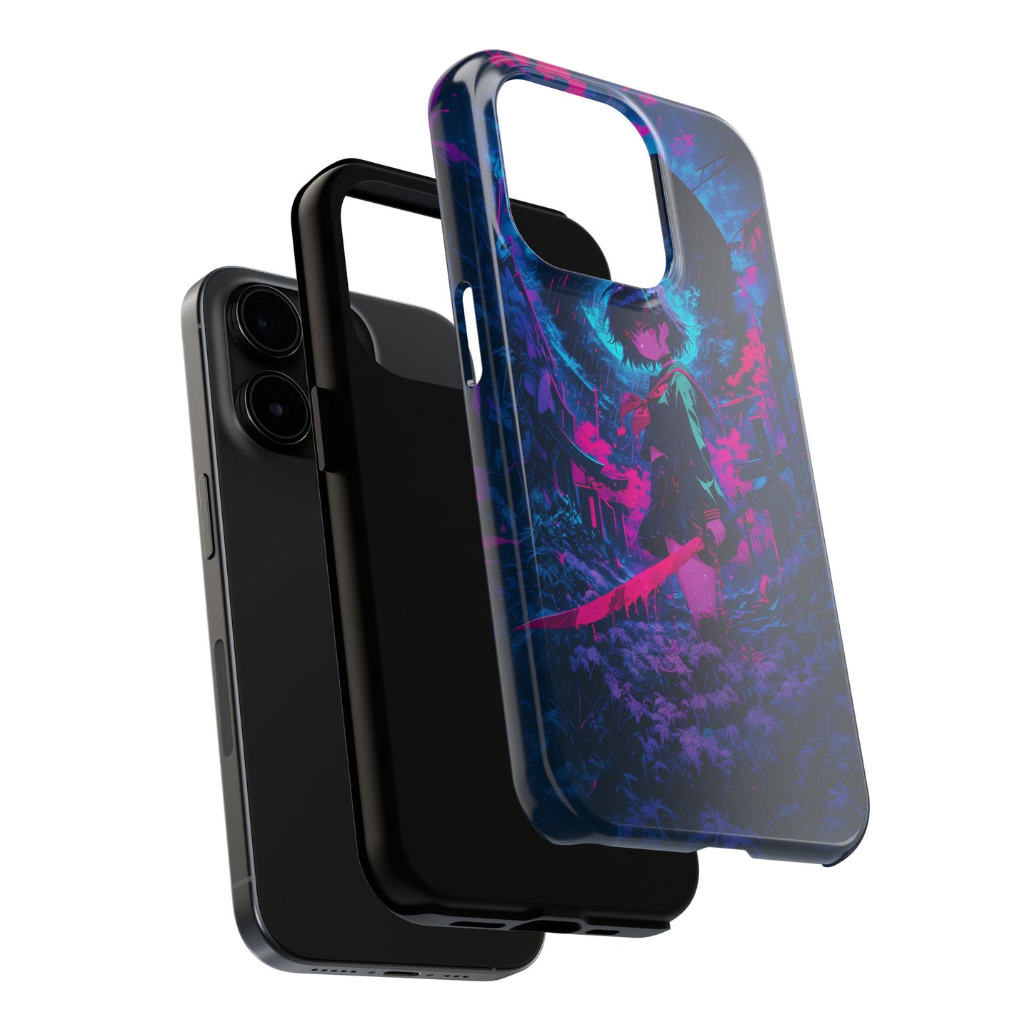 Neon Samurai Girl  Phone Case
