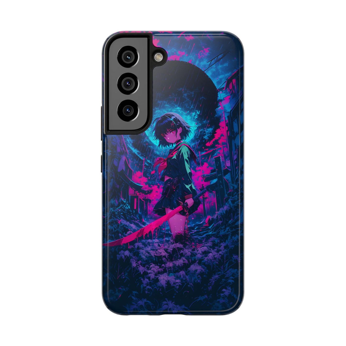 Neon Samurai Girl  Phone Case