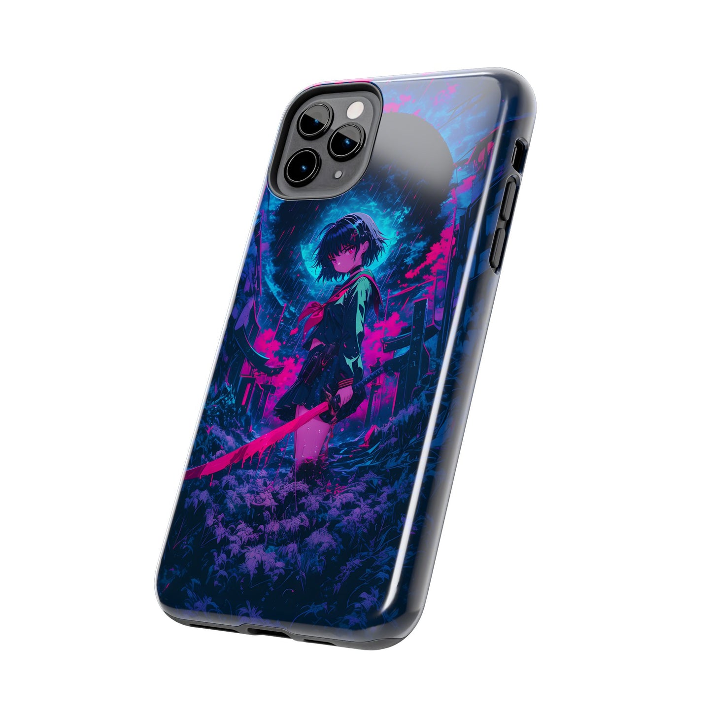 Neon Samurai Girl  Phone Case