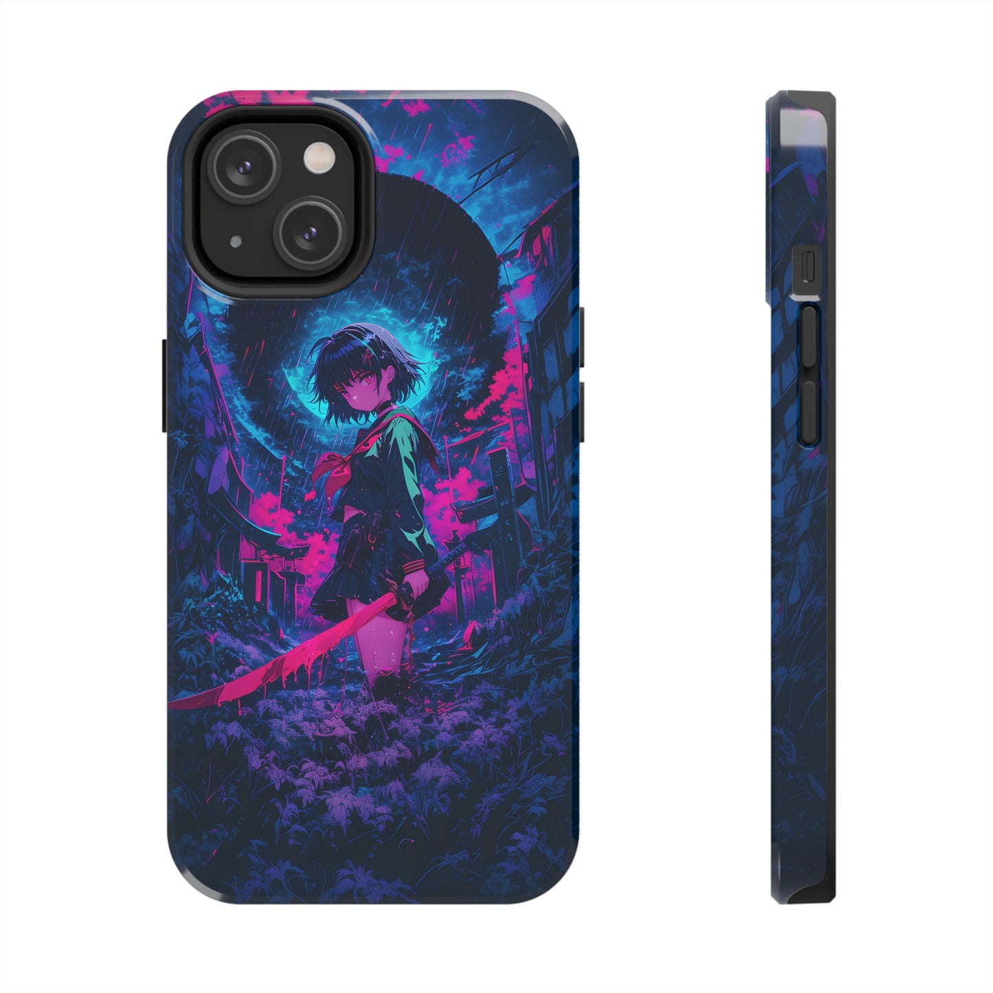 Neon Samurai Girl  Phone Case