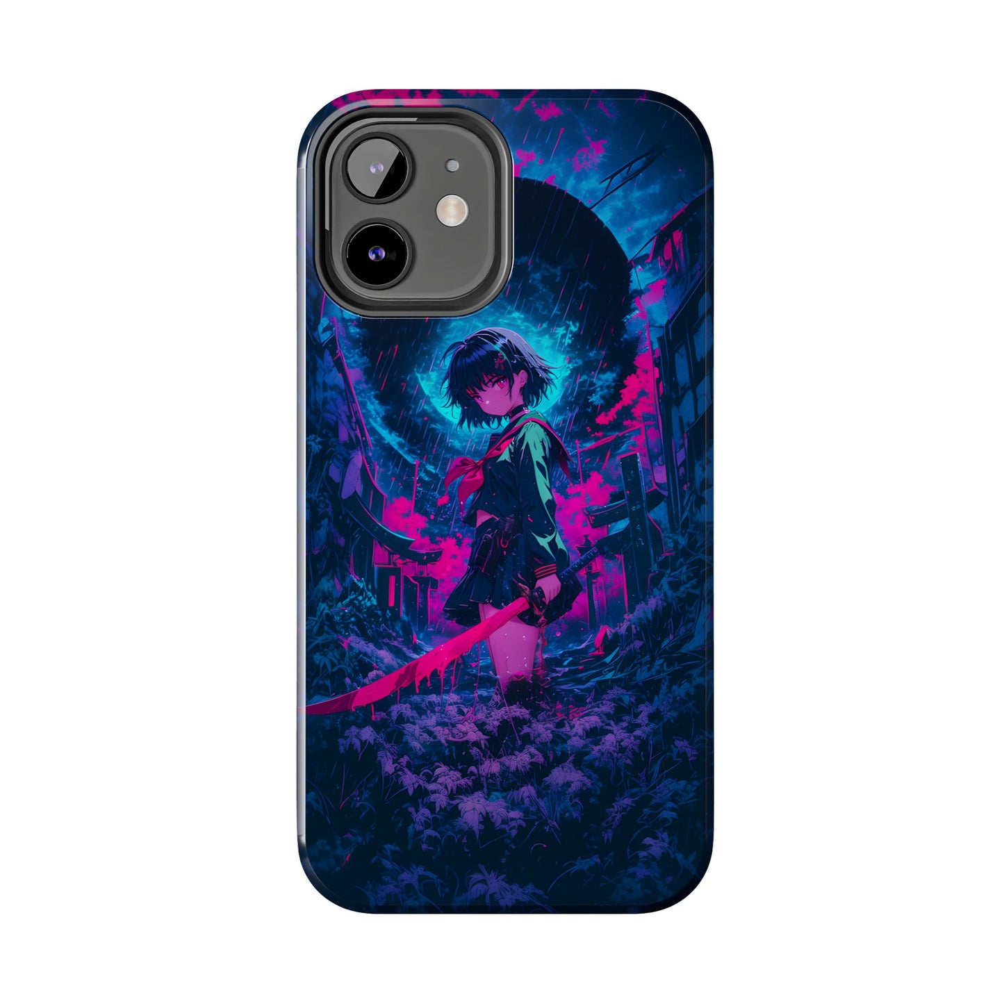 Neon Samurai Girl  Phone Case