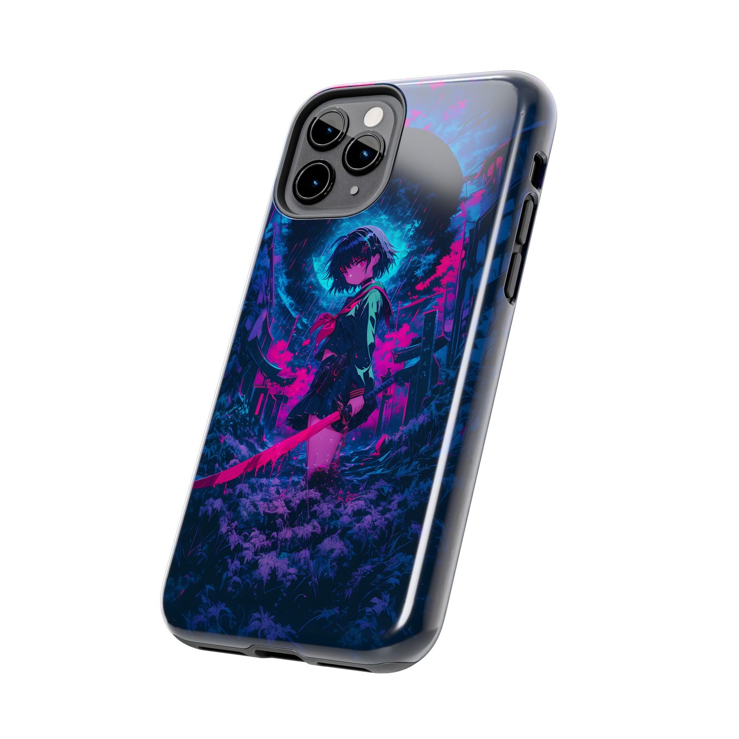 Neon Samurai Girl  Phone Case