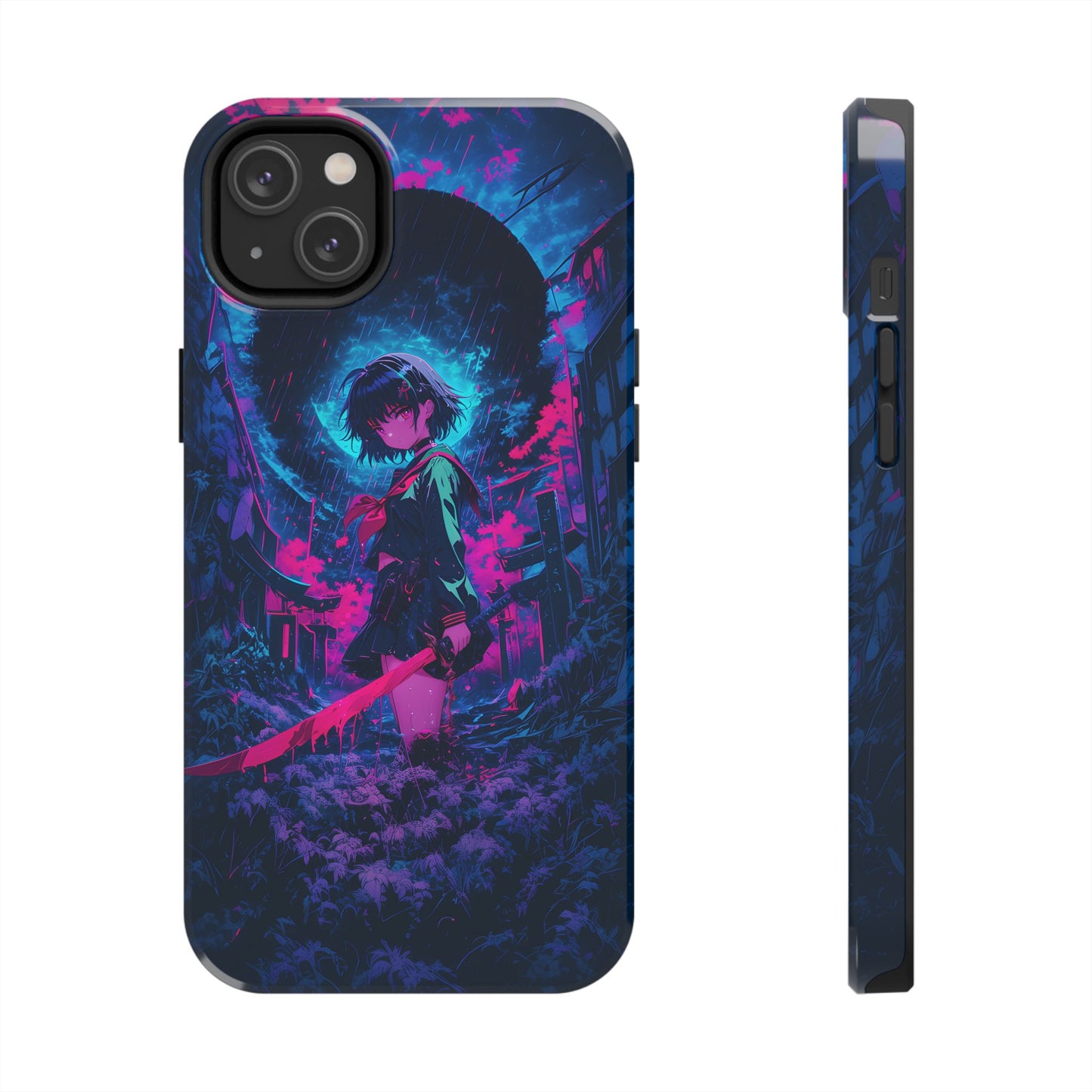 Neon Samurai Girl  Phone Case