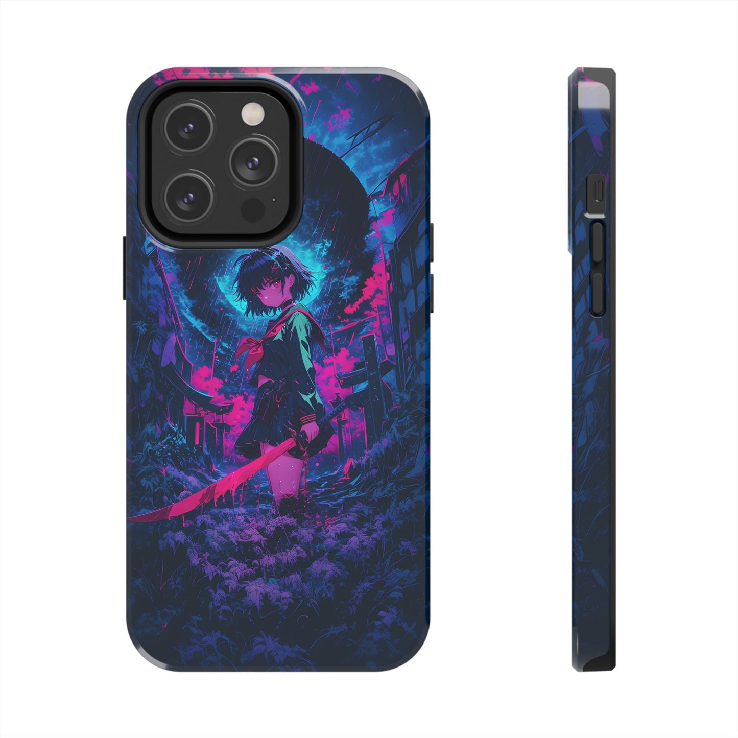 Neon Samurai Girl  Phone Case