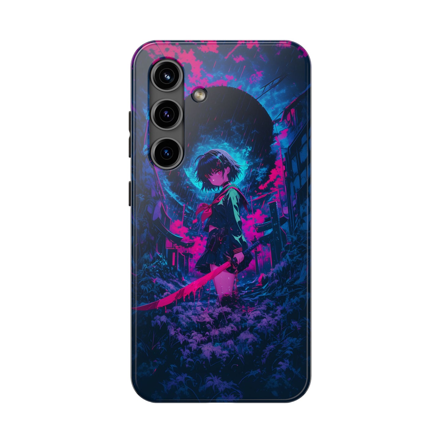 Neon Samurai Girl  Phone Case
