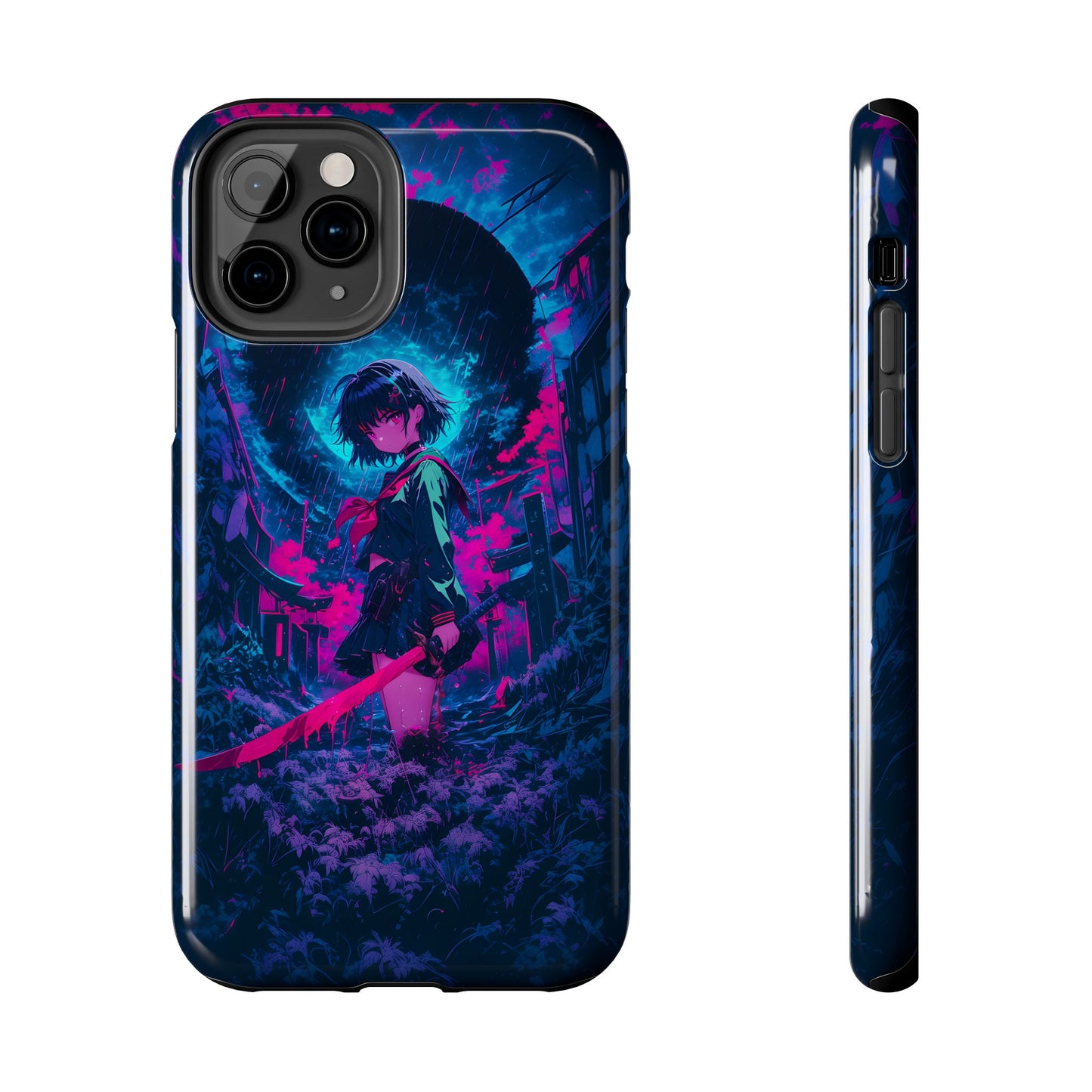 Neon Samurai Girl  Phone Case