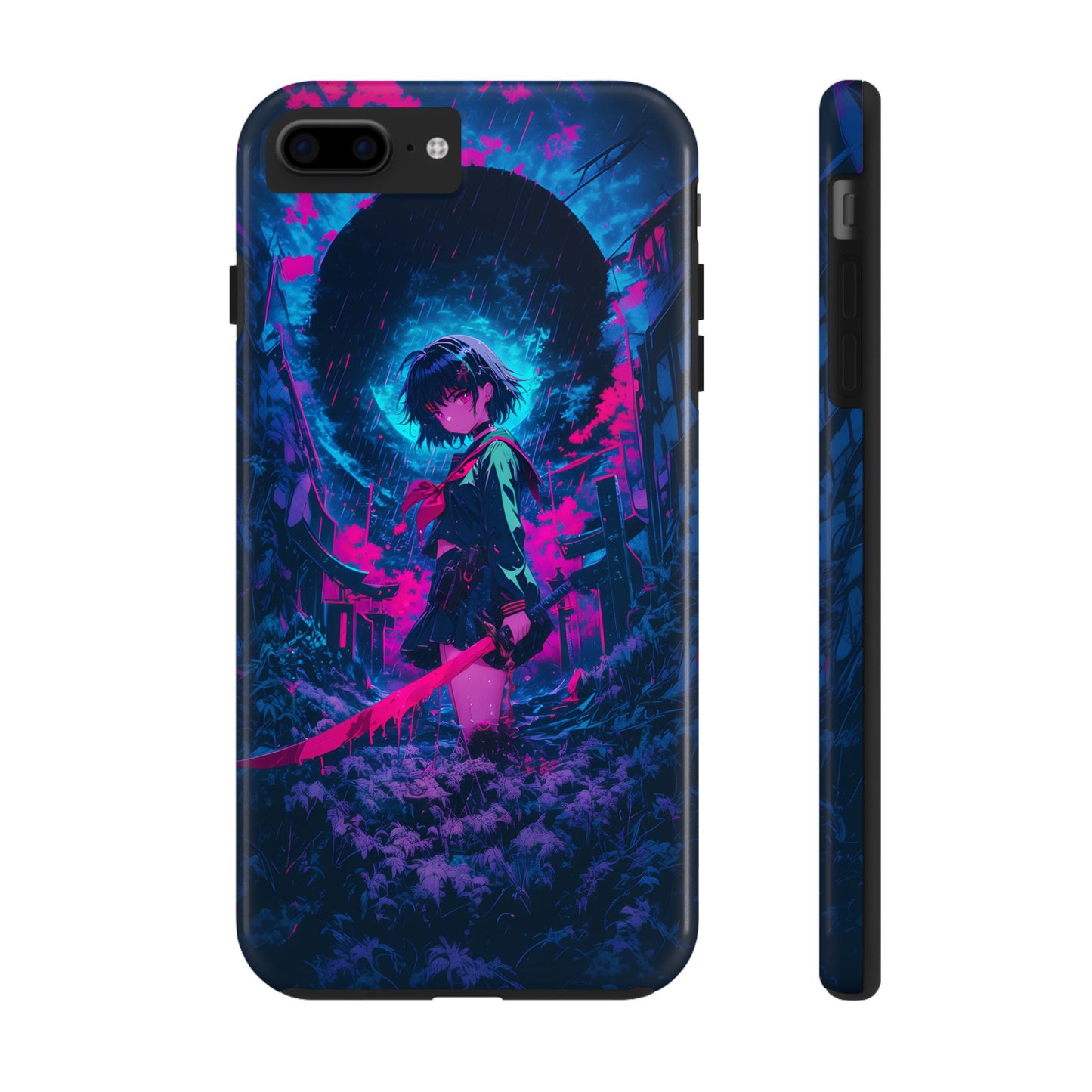 Neon Samurai Girl  Phone Case