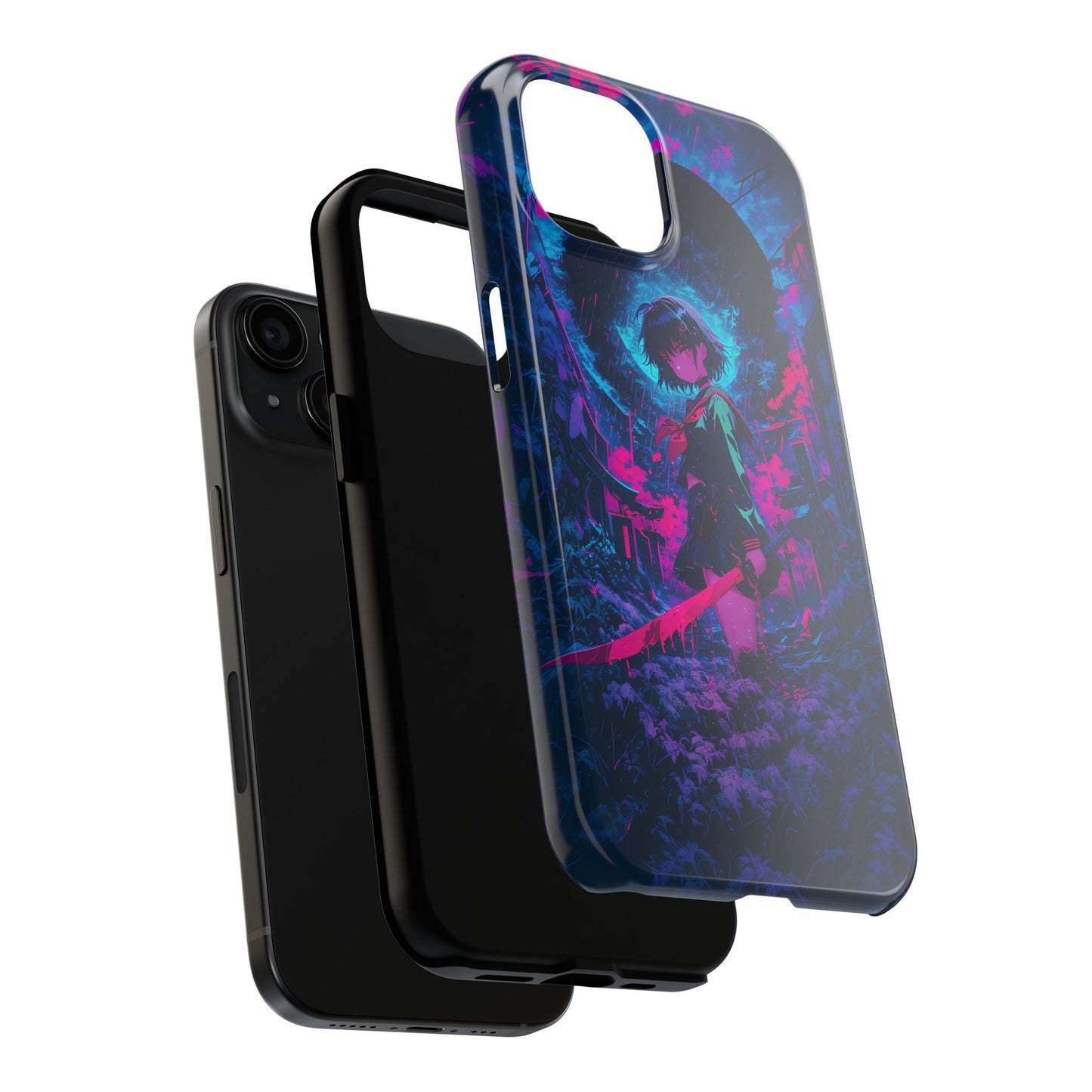 Neon Samurai Girl  Phone Case