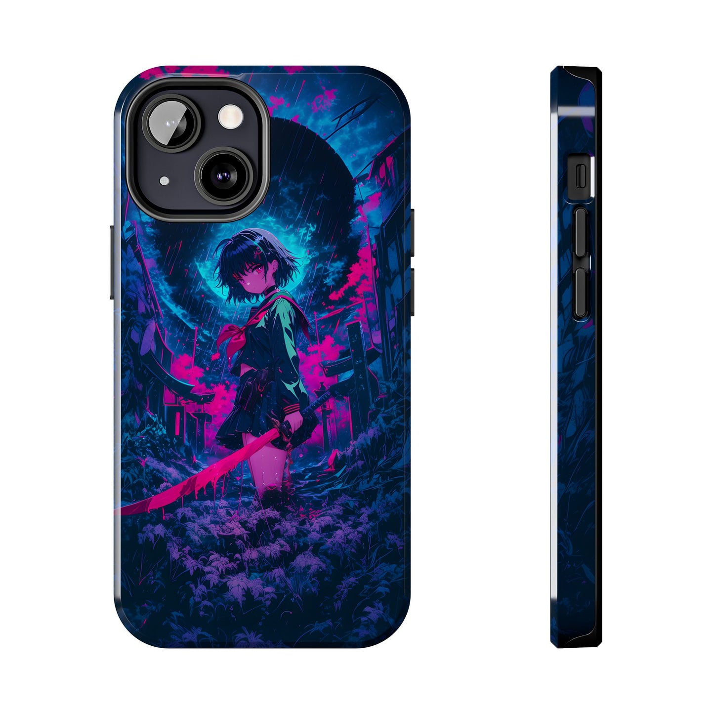 Neon Samurai Girl  Phone Case