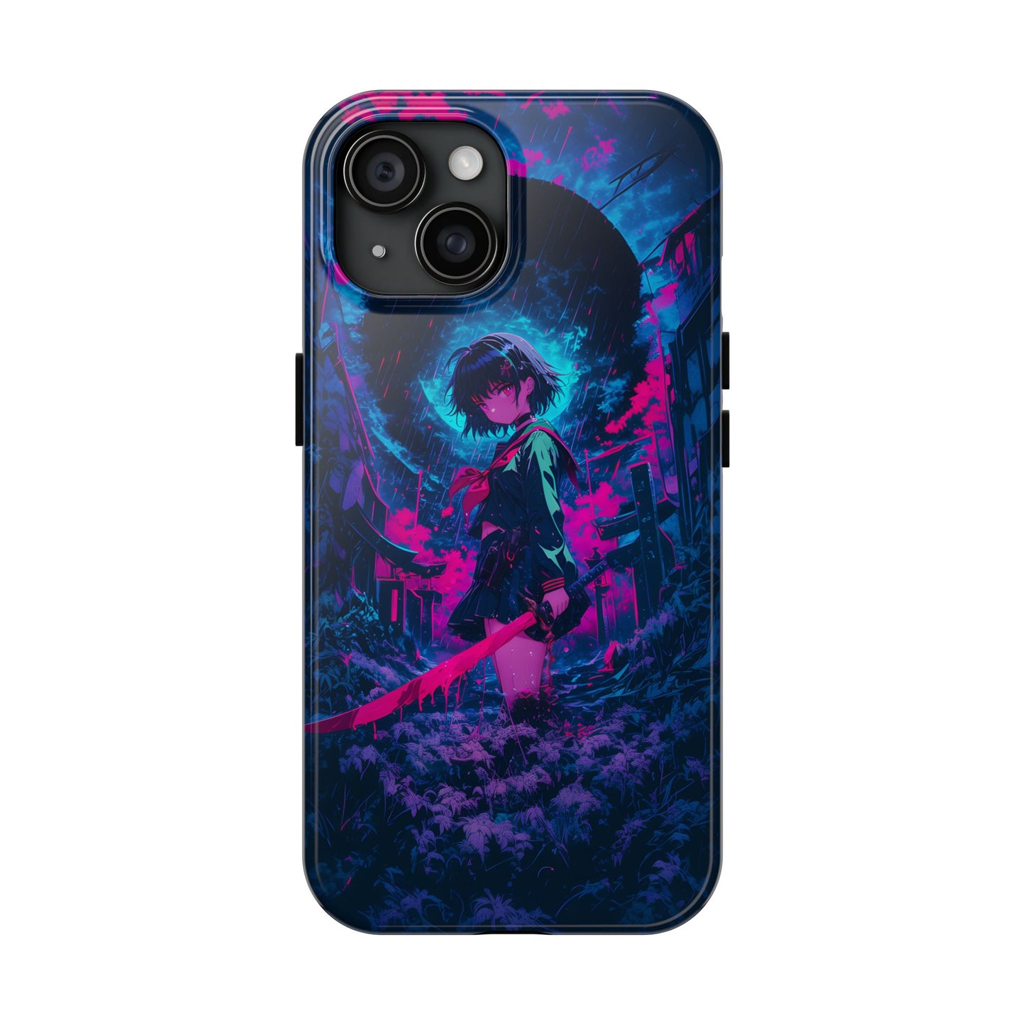 Neon Samurai Girl  Phone Case