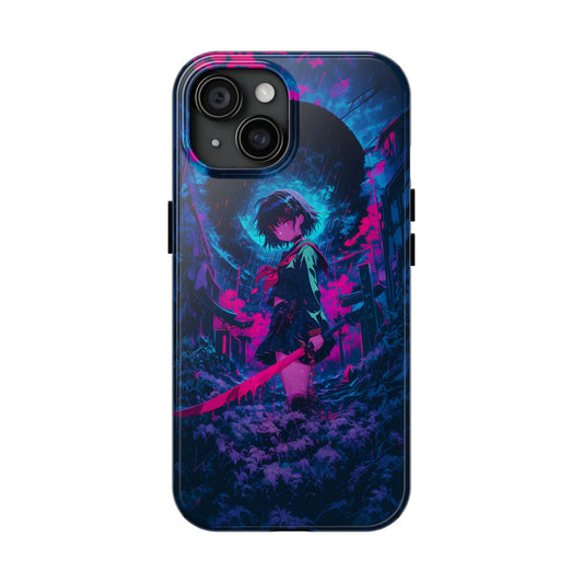 Neon Samurai Girl  Phone Case