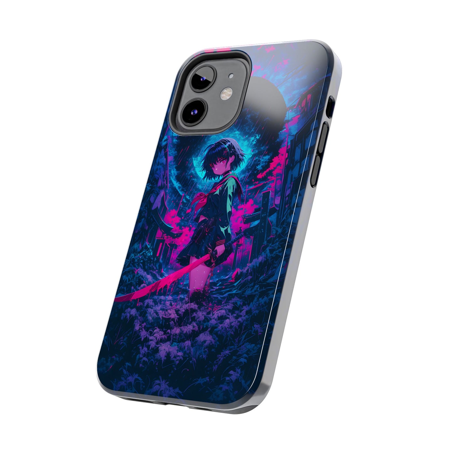 Neon Samurai Girl  Phone Case