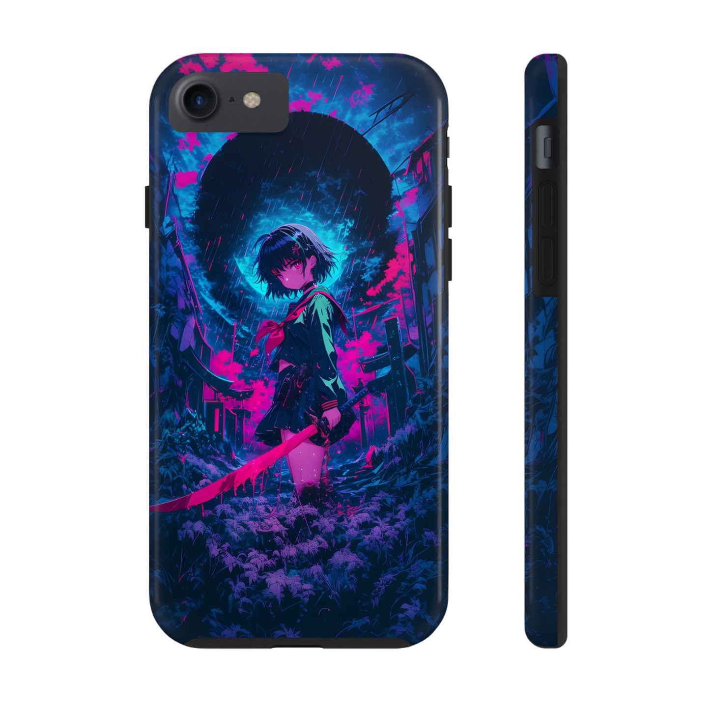 Neon Samurai Girl  Phone Case