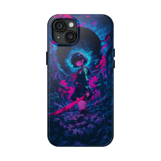 Neon Samurai Girl  Phone Case