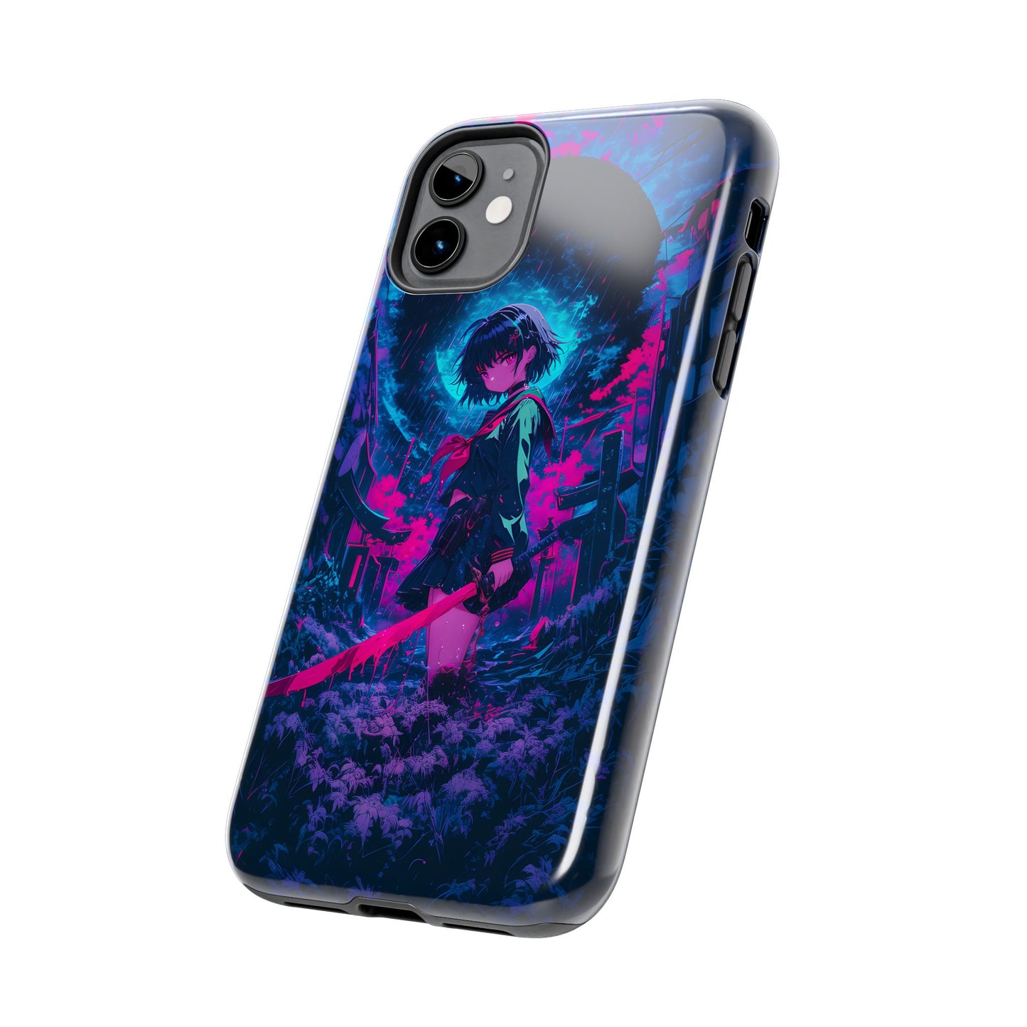 Neon Samurai Girl  Phone Case