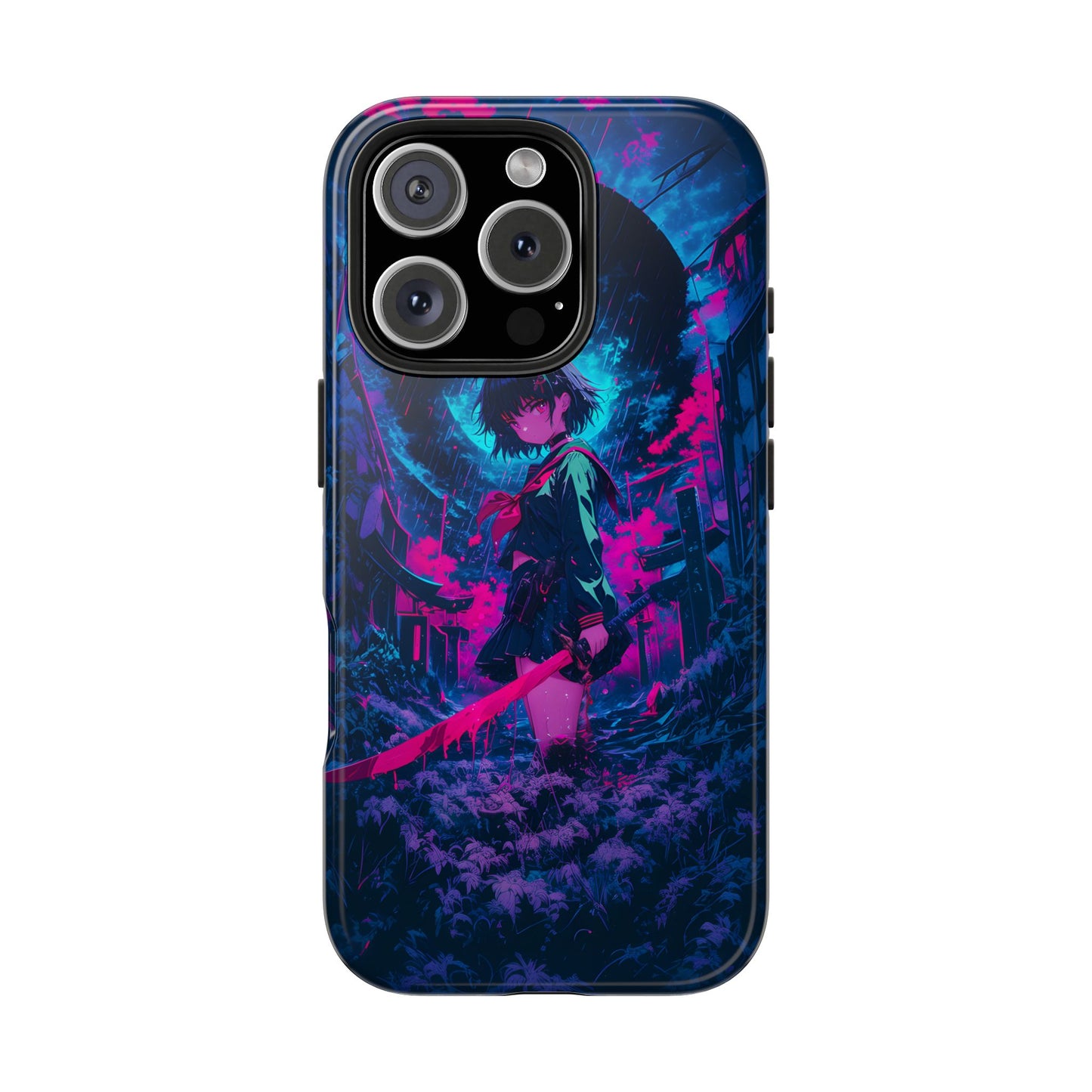 Neon Samurai Girl  Phone Case