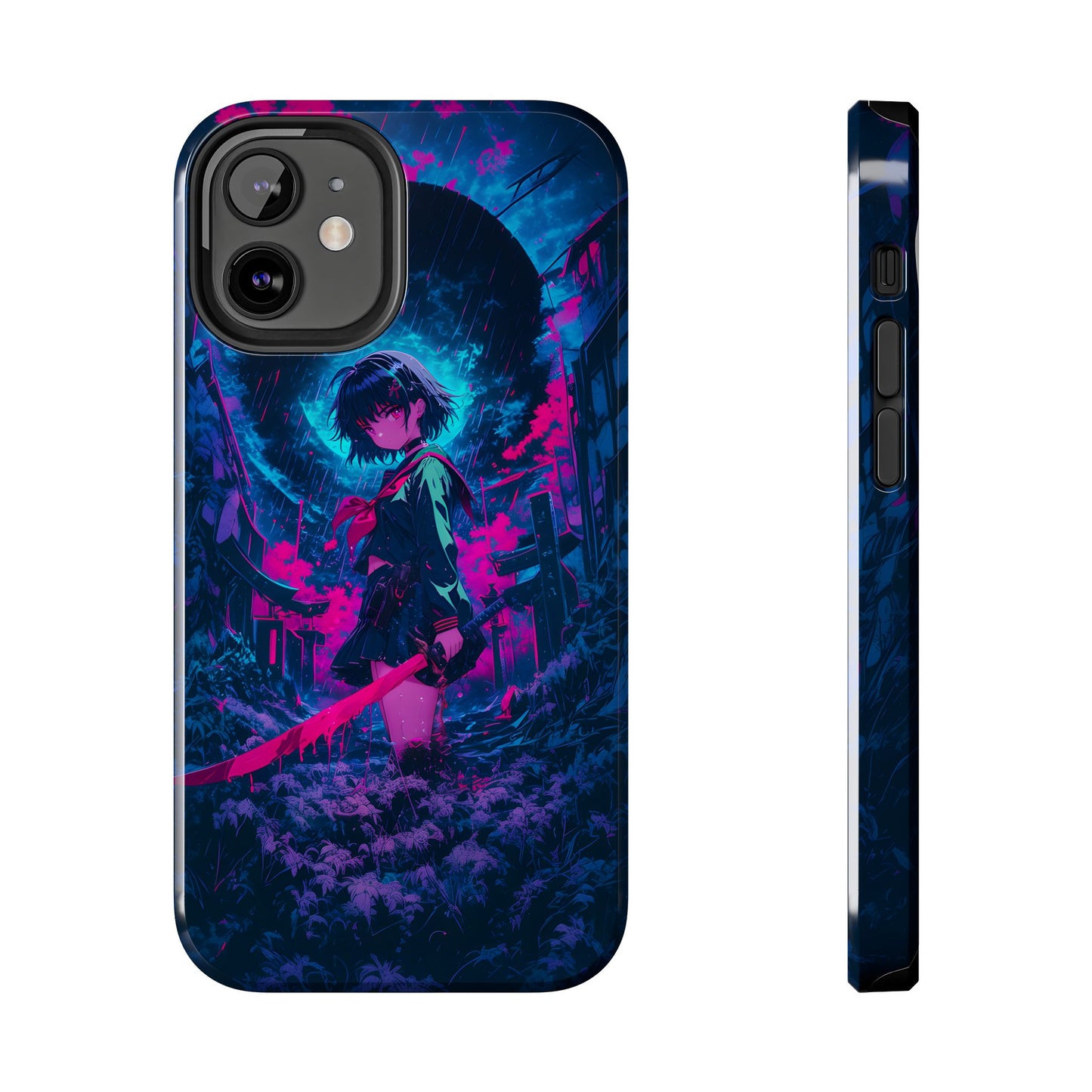 Neon Samurai Girl  Phone Case