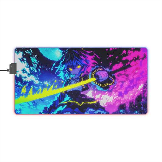 Neon Anime Mouse Pad