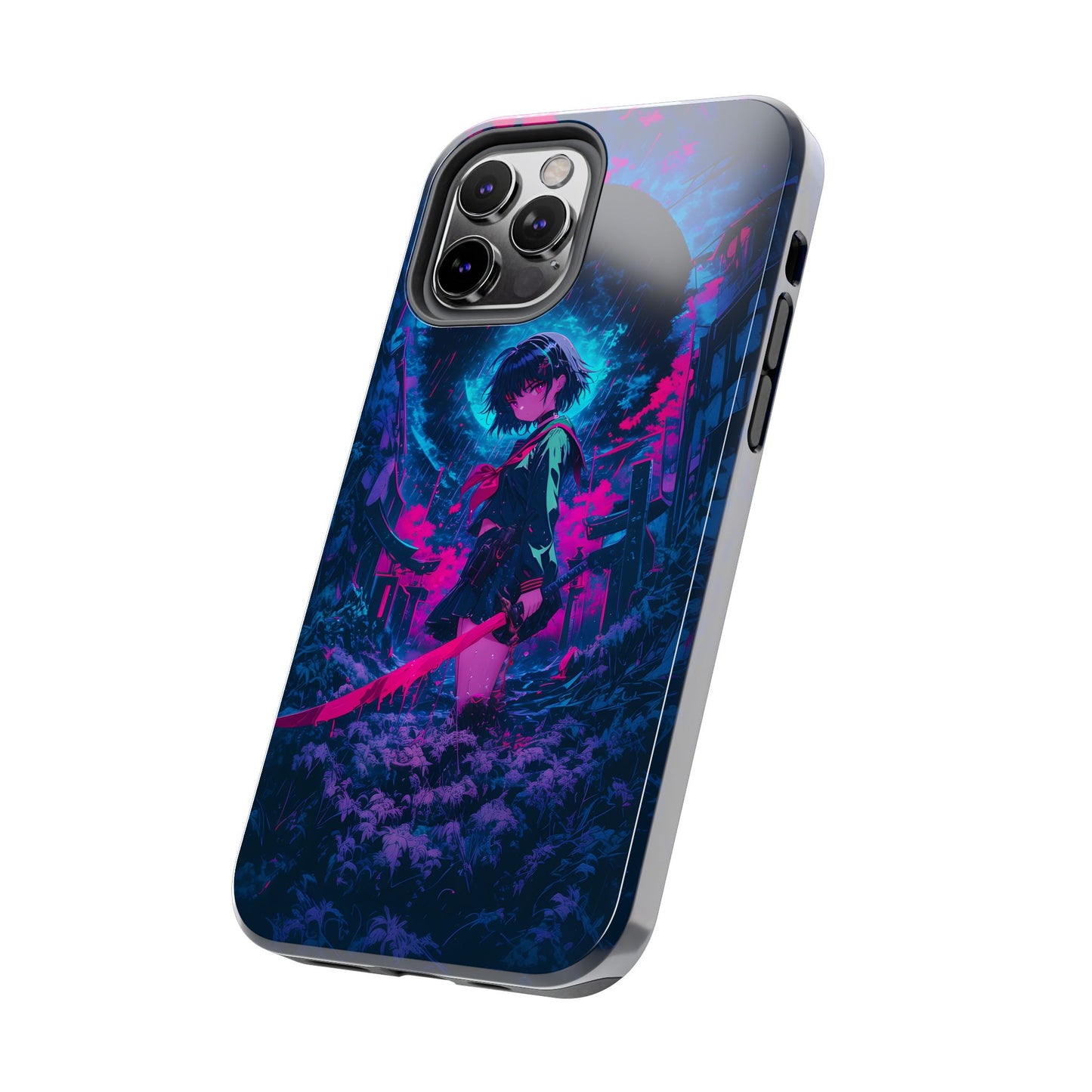 Neon Samurai Girl  Phone Case
