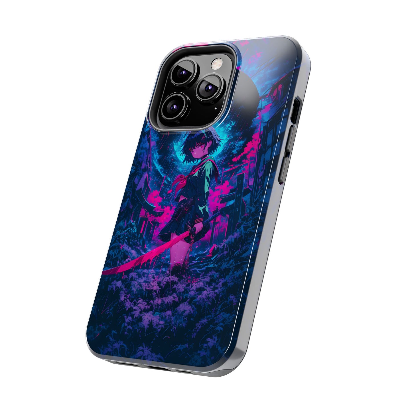Neon Samurai Girl  Phone Case