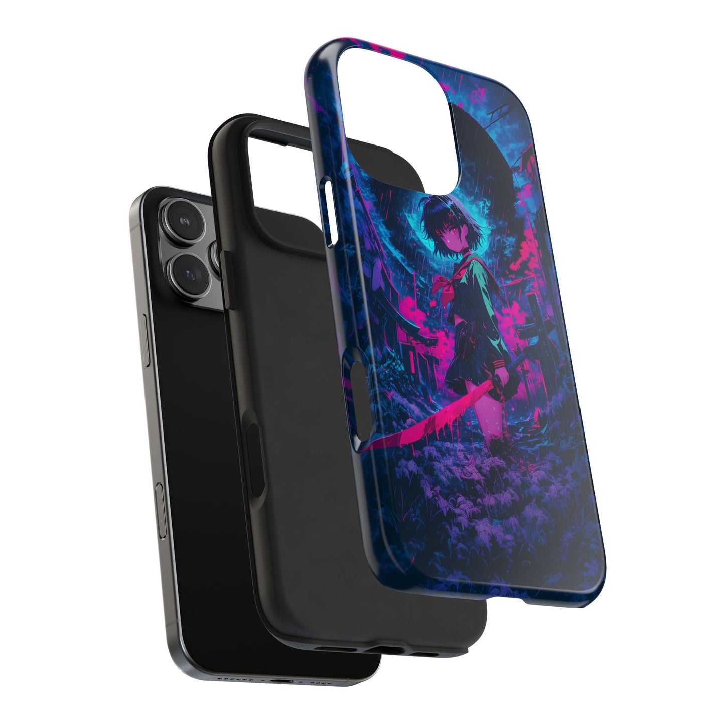 Neon Samurai Girl  Phone Case