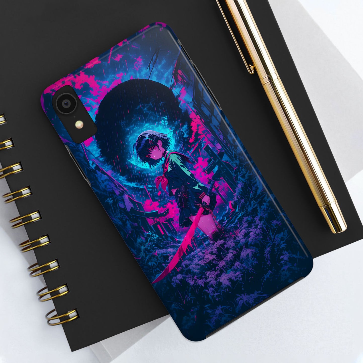 Neon Samurai Girl  Phone Case